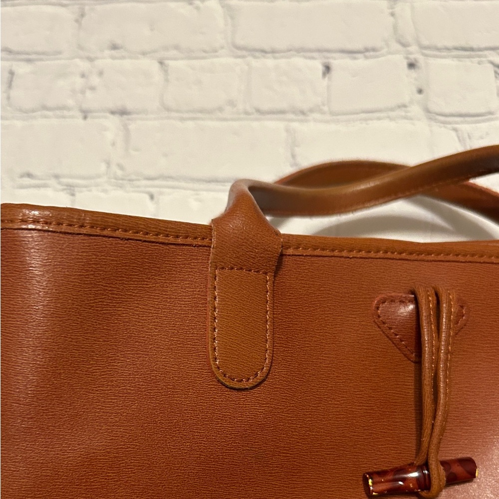 Longchamp Brown Leather Roseau Bag - Bamboo Front Clasp - Picture 14 of 14